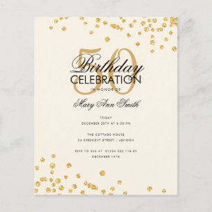 Budget Birthday Party Glitter Confetti Gold 