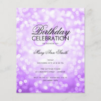 Budget Birthday Party Purple Sparkle Lights
