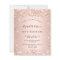Budget birthday rose gold glitter invitation