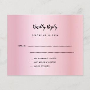 Budget birthday rose gold purple bow RSVP