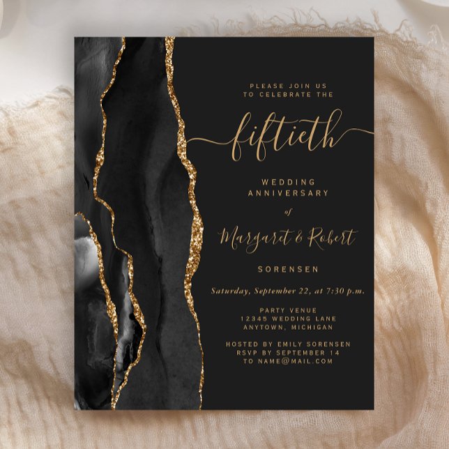 Budget Black Agate Gold 50th Anniversary Party (Creator Uploaded)