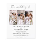 Budget Black and White Photo Wedding Invitation