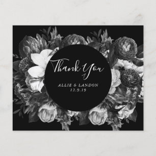 Budget   Black and White Thank You Card 