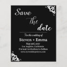 Budget Black and white Wedding Save the Date 
