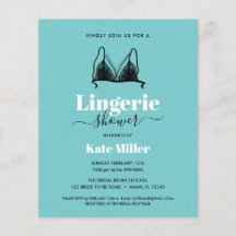 BUDGET Black Aqua Ooh La La Lingerie Bridal SHOWER