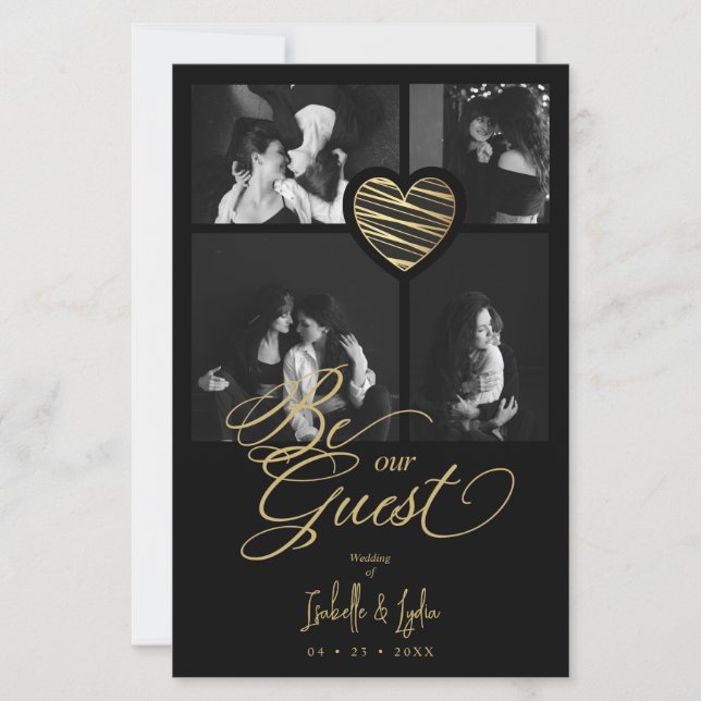 Budget Black Fake Golden Luxury Heart 4 photos (Front)