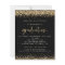 Budget Black Gold Glitter 2024 Graduation Invite