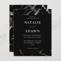 Budget Black Marble Wedding