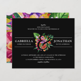 Budget Black Modern Tropical Bouquet Wedding