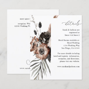 Budget Black & Natural Floral Boho Details