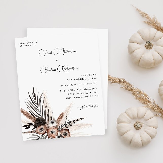 Budget Black & Natural Floral Boho Wedding  (Creator Uploaded)