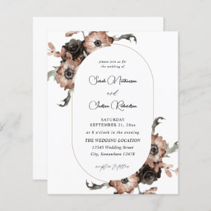 Budget Black & Natural Floral Wedding 