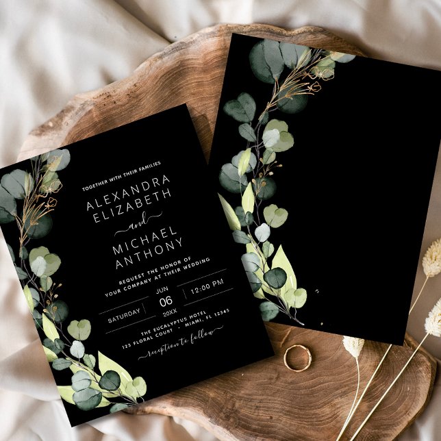 Budget Black Rustic Greenery Eucalyptus Wedding (Creator Uploaded)