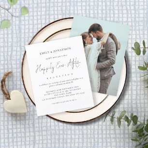BUDGET Black Text Photo Happily Ever After Wedding