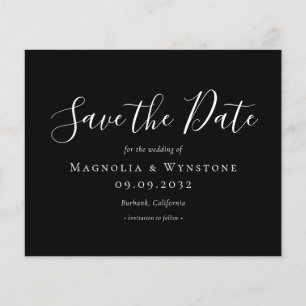 BUDGET Black Wedding Save The Date