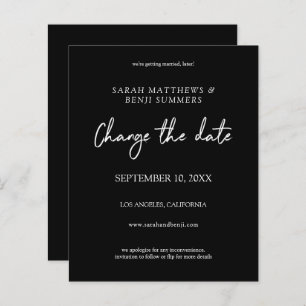 Budget Black & White -Black Change the Date