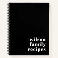 Budget Black White Family Name Typography Recipe