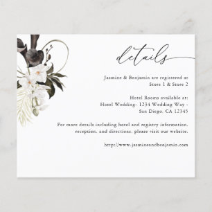 Budget Black & White Floral Beachy Details Flyer