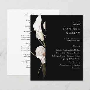 Budget Black & White Floral Wedding Ceremony 2B