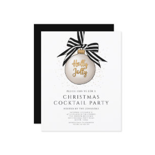 Budget Black White Gold Christmas Cocktail Party