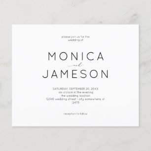Budget Black & White Modern 1 Wedding  Flyer