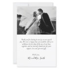 Budget Black White Photo Wedding Thank You Card