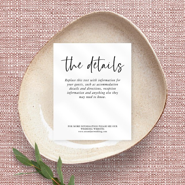 Budget Black White Wedding Information Details (Creator Uploaded)