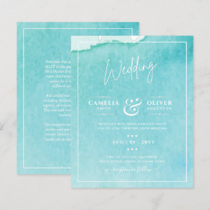 Budget BLIZZARD BLUE Watercolor Beach Wedding