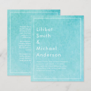 Budget BLIZZARD BLUE Watercolor Beach Wedding