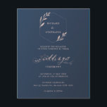 Budget Blue and Pink Foliage Wedding Invitation Flyer<br><div class="desc">******* THIS IS NOT A STANDARD SIZE WEDDING INVITATION. NO ENVELOPES INCLUDED. FOR CARD STOCK, THICKER CARDS, CHECK OUT OUR LINE ART COLLECTION FOR NORMAL WEDDING INVITATIONS AND OTHER MATCHING ITEMS. This flyer does not include envelopes, paper flyer version. Save money on formal invitations with this small invitation. ******* Designed...</div>