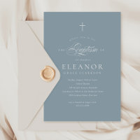 Budget Blue Boy Elegant Cross Calligraphy Baptism
