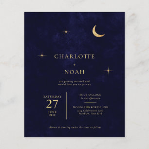 BUDGET Blue Celestial Gold Moon Star Photo Wedding