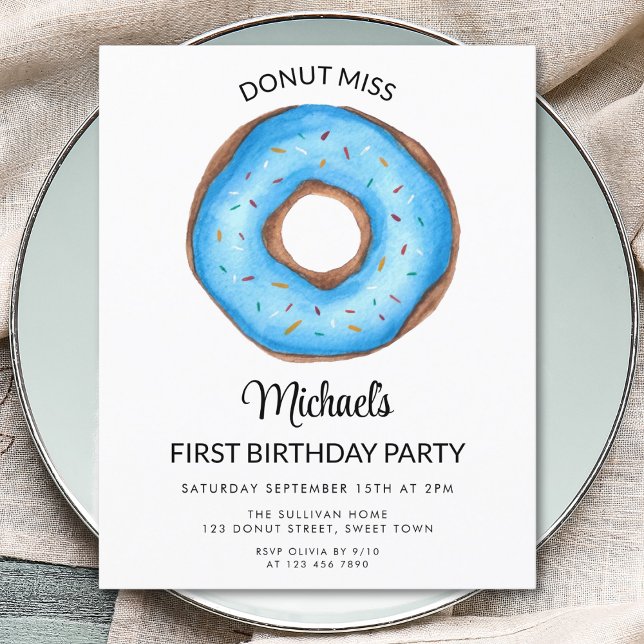 Budget Blue Doughnut Boy's First Birthday Party (Creator Uploaded)