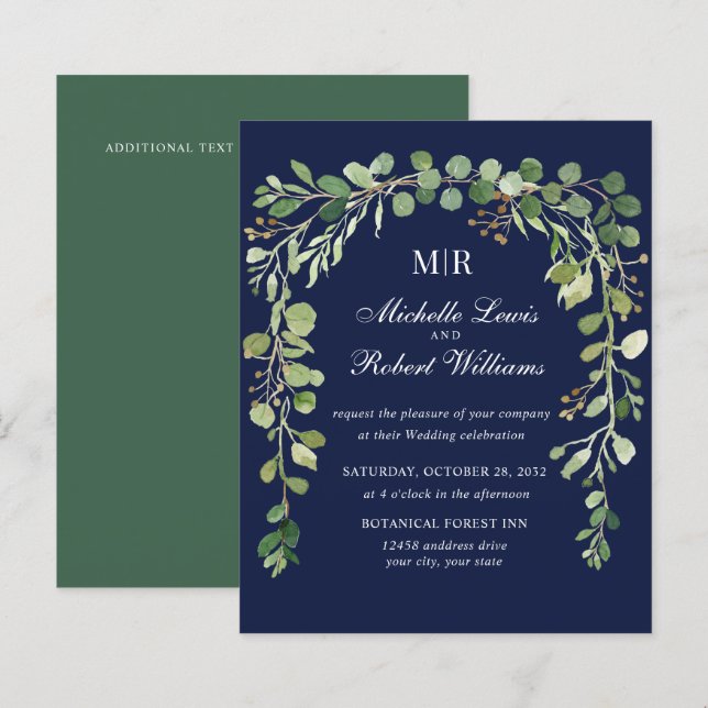 BUDGET Blue FLORAL Arch Summer Spring wedding (Front/Back)