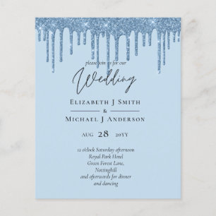 BUDGET Blue Glitter Wedding