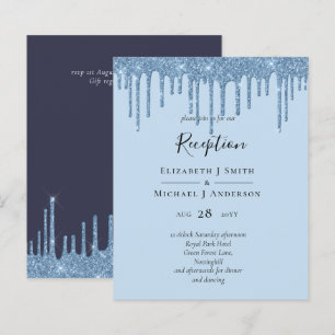 BUDGET Blue Glitter Wedding Reception