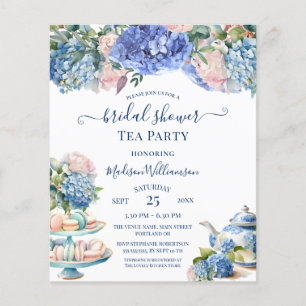 Budget Blue Hydrangea Bridal Shower Tea QR code