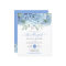 Budget Blue Hydrangeas Floral Wedding Invitation