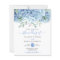Budget Blue Hydrangeas Floral Wedding Invitation