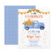 Budget Blue Little Pumpkin Baby Shower Invitation