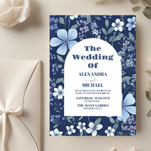 Budget Blue Periwinkle Wildflowers Wedding Flyer