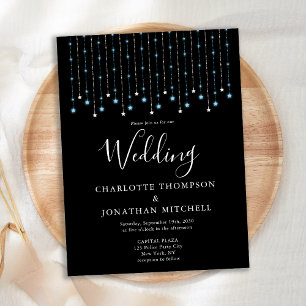 Budget Blue Silver Stars String Lights Wedding