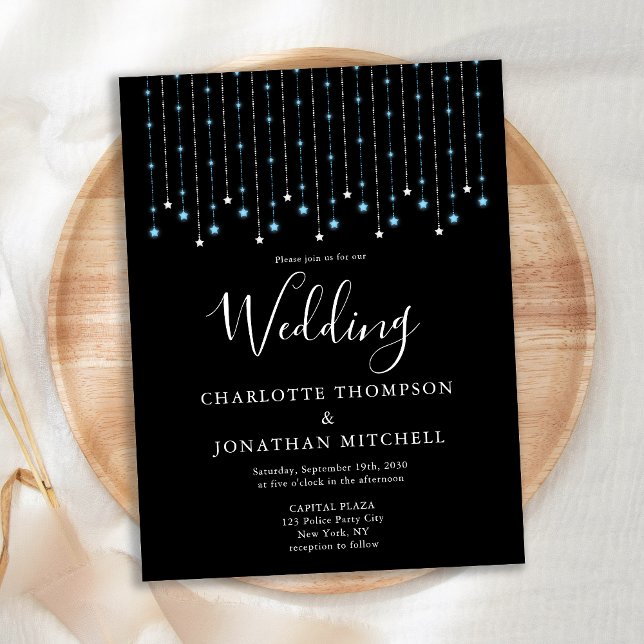 Budget Blue Silver Stars String Lights Wedding (Creator Uploaded)