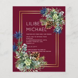 BUDGET Blue Thistle Eucalyptus Wedding Wonderland Flyer