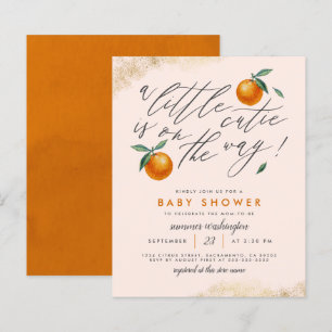 Budget Blush A Little Cutie Orange Baby Shower