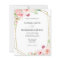 Budget Blush Floral Geometric Wedding Invitation