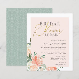 Budget Blush Floral Gold Bridal Shower By Mail