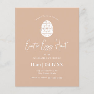 Budget Blush Pink Easter Egg Hunt Invite