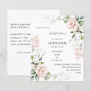 Budget Blush Pink Eucalyptus Floral Bridal Shower