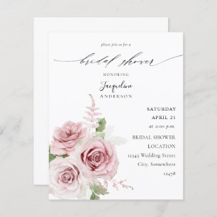 Budget Blush Pink Floral Bridal Shower